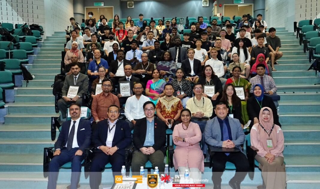 Diverse group of attendees at academic conference hall